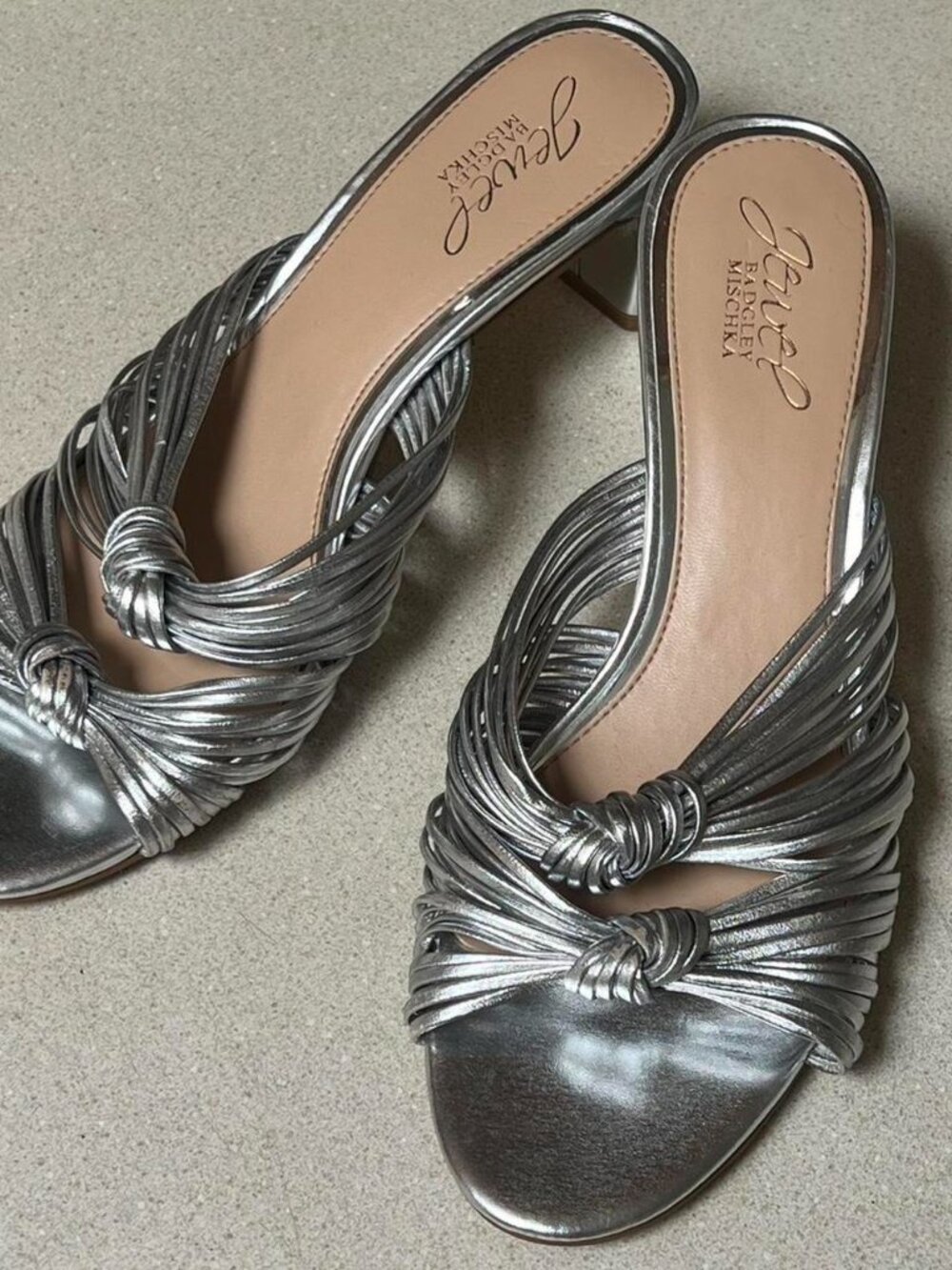Jewel Badgley Mischka Women's Silver Sandals